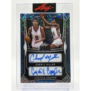 2025 Leaf Metal Authentics Cheryl Miller & Cynthia Cooper Dual Auto 1/1 SSP USA